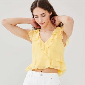 Ruffle V-Neck Top